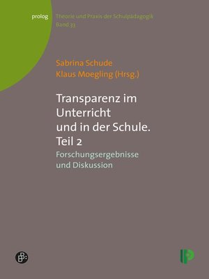 cover image of Transparenz im Unterricht und in der Schule. Teil 2